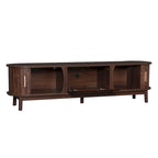 Modern Dark Brown TV Stand for 75 TVs,Solid Wood TV Console with Storage Cabinet,Entertainment Center