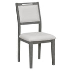 6 Pcs Dining Table Set, Wood Dining Kitchen Table and Chairs Set with Rectangular Table, 4 Upholstered Chairs and 1 Bench