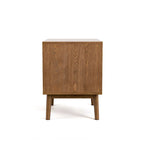 Furniture of America Beau Midcentury 4-Piece Walnut Wood Platform Bedroom Set