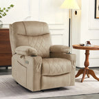 MCombo Small Dual Motor Power Lift Recliner Chair with Massage,Dual Heating, Adjustable Headrest, Fabric 7222