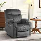MCombo Small Dual Motor Power Lift Recliner Chair with Massage,Dual Heating, Adjustable Headrest, Fabric 7222