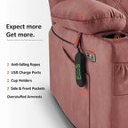 MCombo Small Dual Motor Power Lift Recliner Chair with Massage,Dual Heating, Adjustable Headrest, Fabric 7222