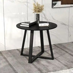 Gymax 36 Round Wooden Dining Table for 4 w/ Pedestal Base Solid