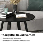 Gymax 36 Round Wooden Dining Table for 4 w/ Pedestal Base Solid