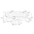 Sleek 3-Piece Black Faux Leather Couch Set, Modern Elegance for Your Living Room