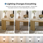 Furniture of America Minst Modern Oak Wood Round Coffee Table