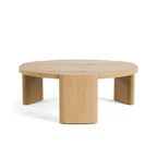 Furniture of America Minst Modern Oak Wood Round Coffee Table