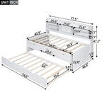 Twin Pine Captain Bed with Shelves, Drawers & Trundle
