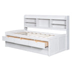Twin Pine Captain Bed with Shelves, Drawers & Trundle