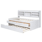 Twin Pine Captain Bed with Shelves, Drawers & Trundle