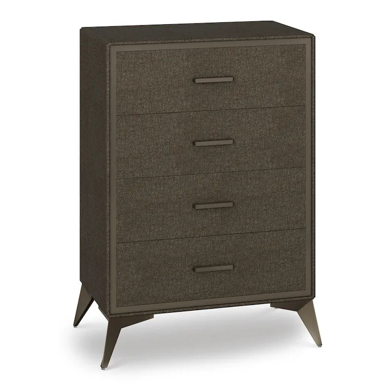 Metal-Framed Fabric Storage Dresser Cabinet with Drawer