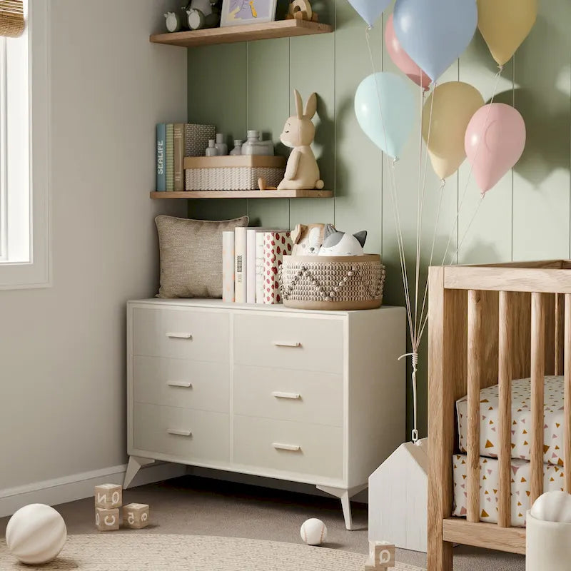 Metal-Framed Fabric Storage Dresser Cabinet with Drawer