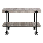 Hyssop Farmhouse 47-inch Metal 1-Shelf Console Table by Furniture of America