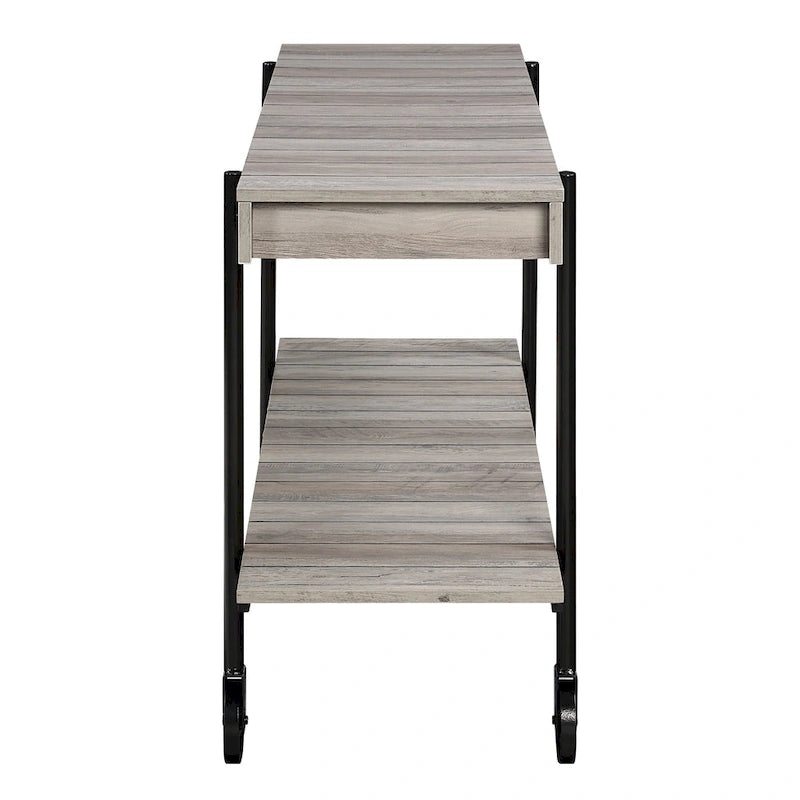 Hyssop Farmhouse 47-inch Metal 1-Shelf Console Table by Furniture of America