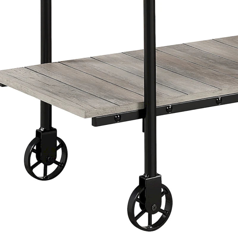Hyssop Farmhouse 47-inch Metal 1-Shelf Console Table by Furniture of America