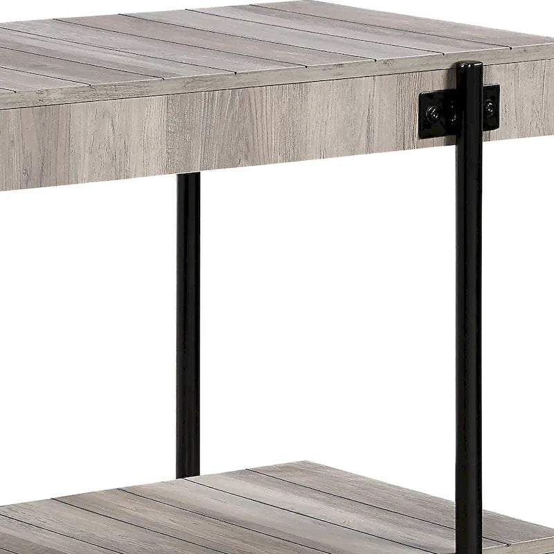 Hyssop Farmhouse 47-inch Metal 1-Shelf Console Table by Furniture of America
