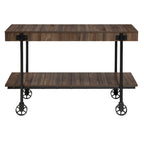Hyssop Farmhouse 47-inch Metal 1-Shelf Console Table by Furniture of America