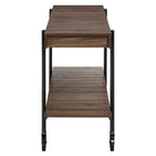 Hyssop Farmhouse 47-inch Metal 1-Shelf Console Table by Furniture of America
