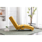 Linen Chaise Lounge Indoor Chair - 58.27 x 21.65 x 34.25