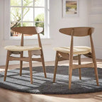 Sylvestria Mid-Century Walnut Finish Round Dining Set