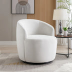 Velvet Swivel Barrel Accent Chair - 25.60 x 25.60 x 27.56