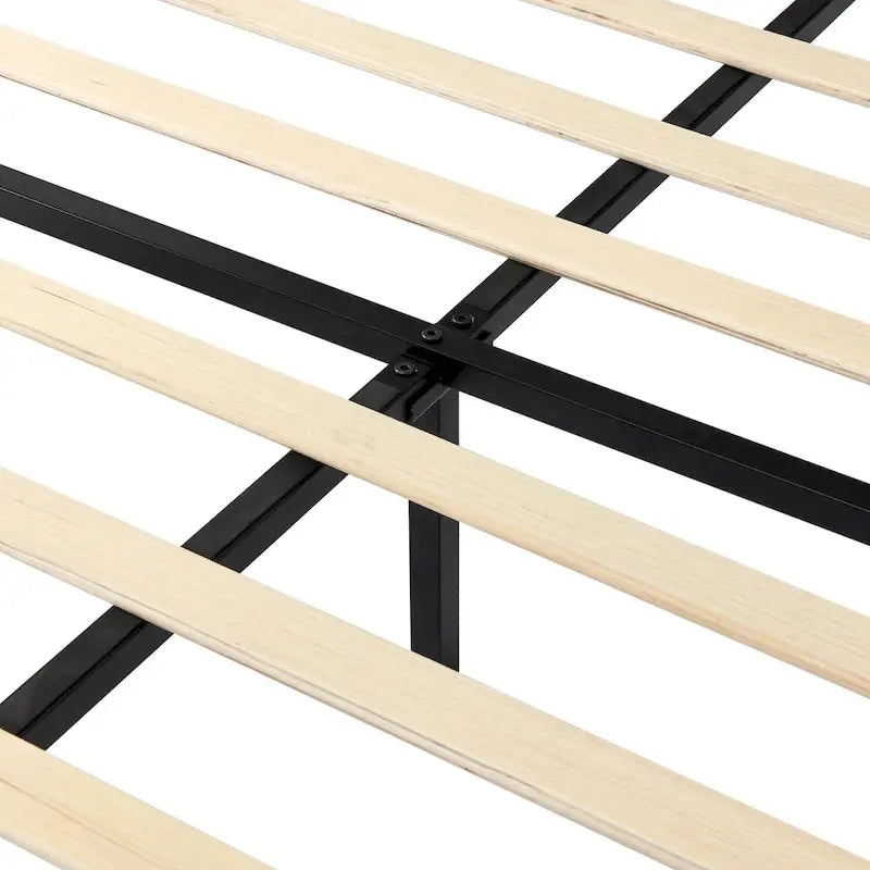 Tufted Light Grey Upholstered Queen Size Platform Bed