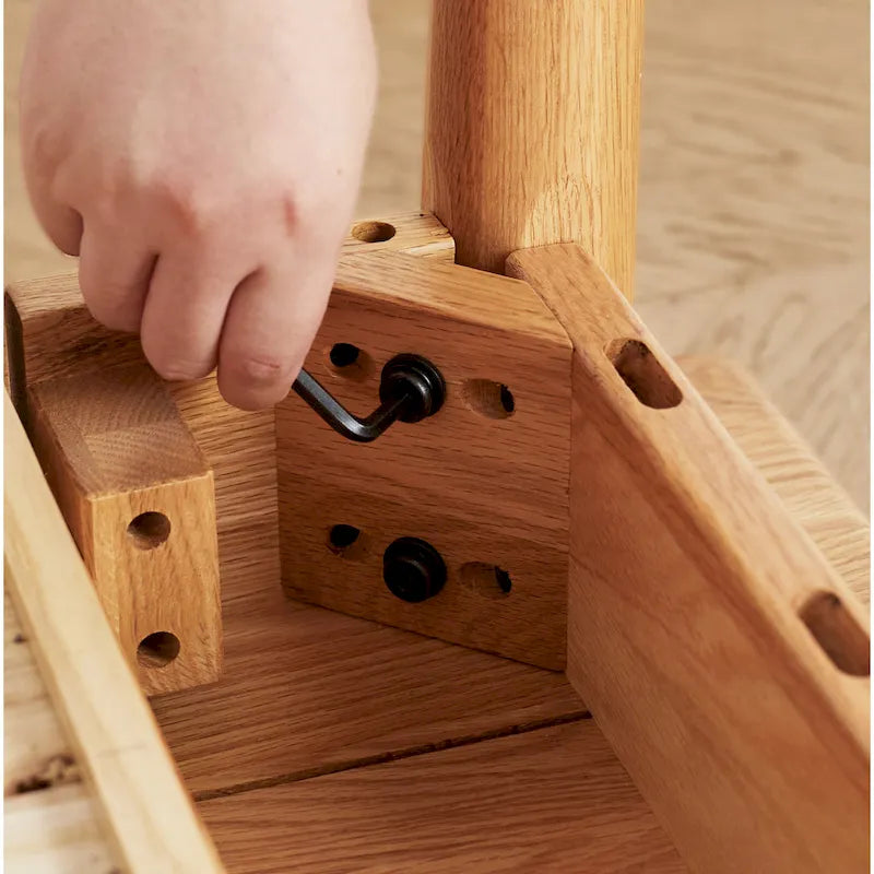 Solid Wood Study Computer Desk with Drawer for Primary Living Space