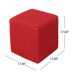 Tessie Knitted Foot Stool by Christopher Knight Home