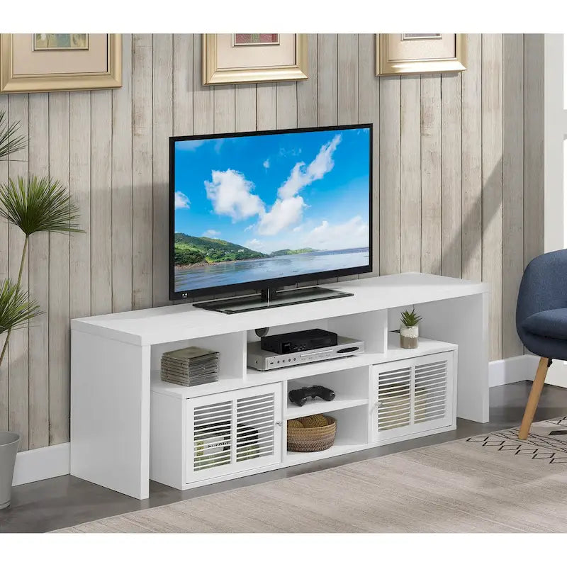 Convenience Concepts Lexington 65 inch TV Stand with Storage Cabinets and Shelves
