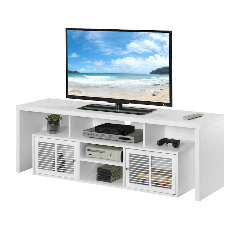 Convenience Concepts Lexington 65 inch TV Stand with Storage Cabinets and Shelves