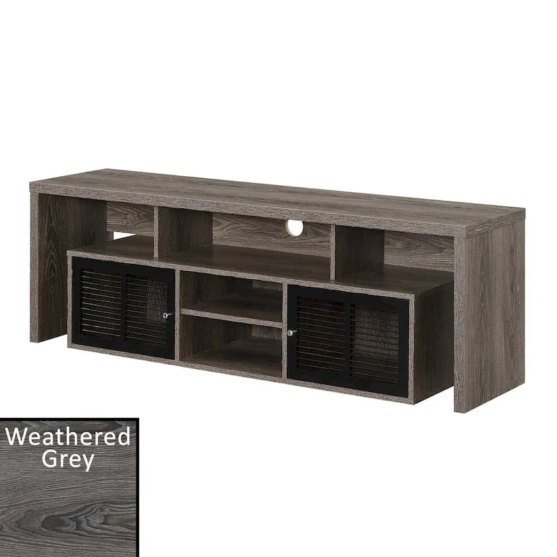 Convenience Concepts Lexington 65 inch TV Stand with Storage Cabinets and Shelves