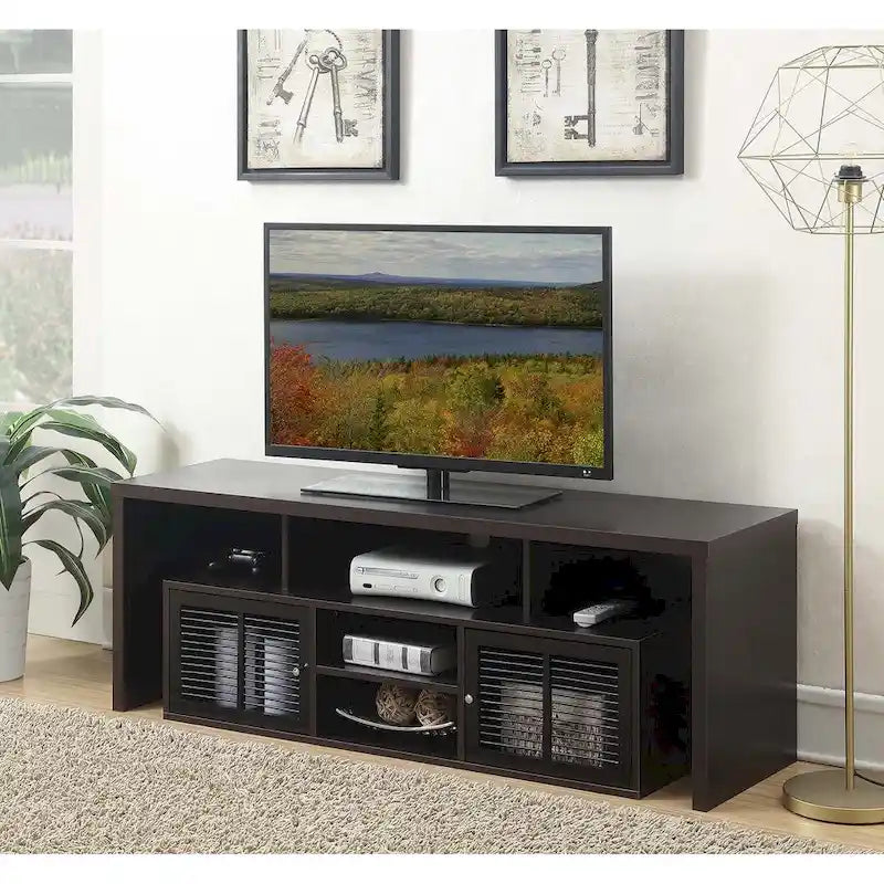 Convenience Concepts Lexington 65 inch TV Stand with Storage Cabinets and Shelves
