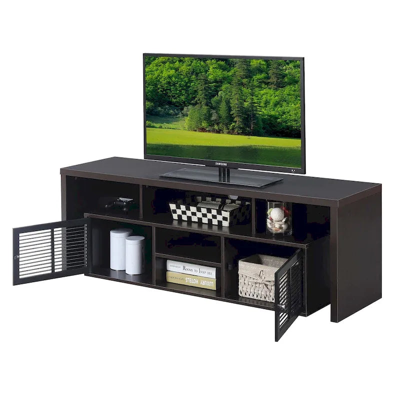 Convenience Concepts Lexington 65 inch TV Stand with Storage Cabinets and Shelves