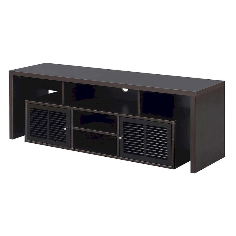 Convenience Concepts Lexington 65 inch TV Stand with Storage Cabinets and Shelves