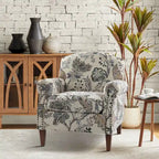 Giampiero Wooden Upholstery Armchair with Nailhead Trims by HULALA HOME