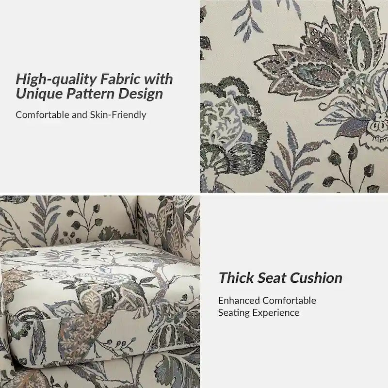 Giampiero Wooden Upholstery Armchair with Nailhead Trims by HULALA HOME