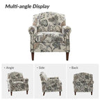 Giampiero Wooden Upholstery Armchair with Nailhead Trims by HULALA HOME