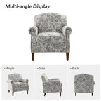 Giampiero Wooden Upholstery Armchair with Nailhead Trims by HULALA HOME