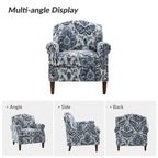 Giampiero Wooden Upholstery Armchair with Nailhead Trims by HULALA HOME