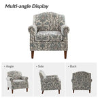 Giampiero Wooden Upholstery Armchair with Nailhead Trims by HULALA HOME