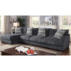 Kintra Contemporary Chenille Upholstered Large L-Shaped Sectional by Furniture of America