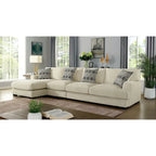 Kintra Contemporary Chenille Upholstered Large L-Shaped Sectional by Furniture of America