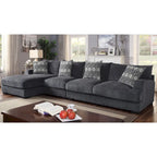 Kintra Contemporary Chenille Upholstered Large L-Shaped Sectional by Furniture of America