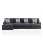 Kintra Contemporary Chenille Upholstered Large L-Shaped Sectional by Furniture of America