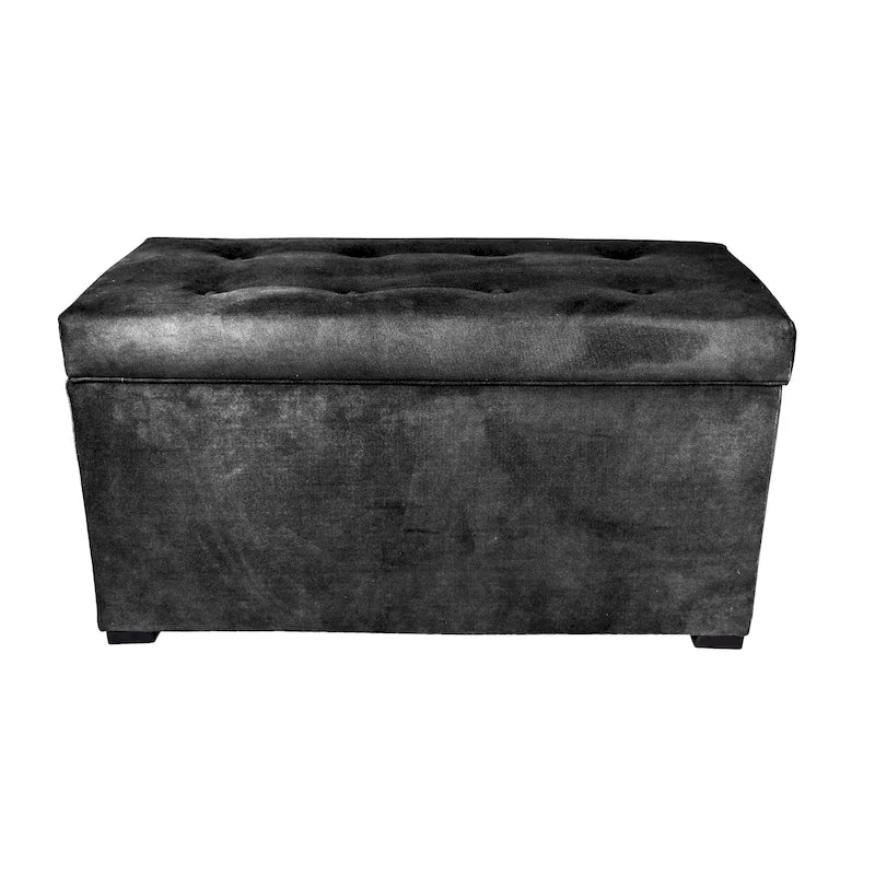 MJL Furniture Angela 8-button Tufted Obsession Storage Trunk Bench