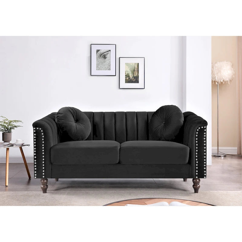 Hills Tufted Back Nailhead 2PCS Living Room set