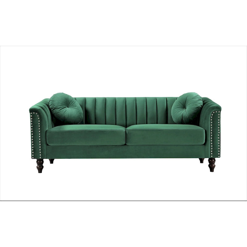 Hills Tufted Back Nailhead 2PCS Living Room set