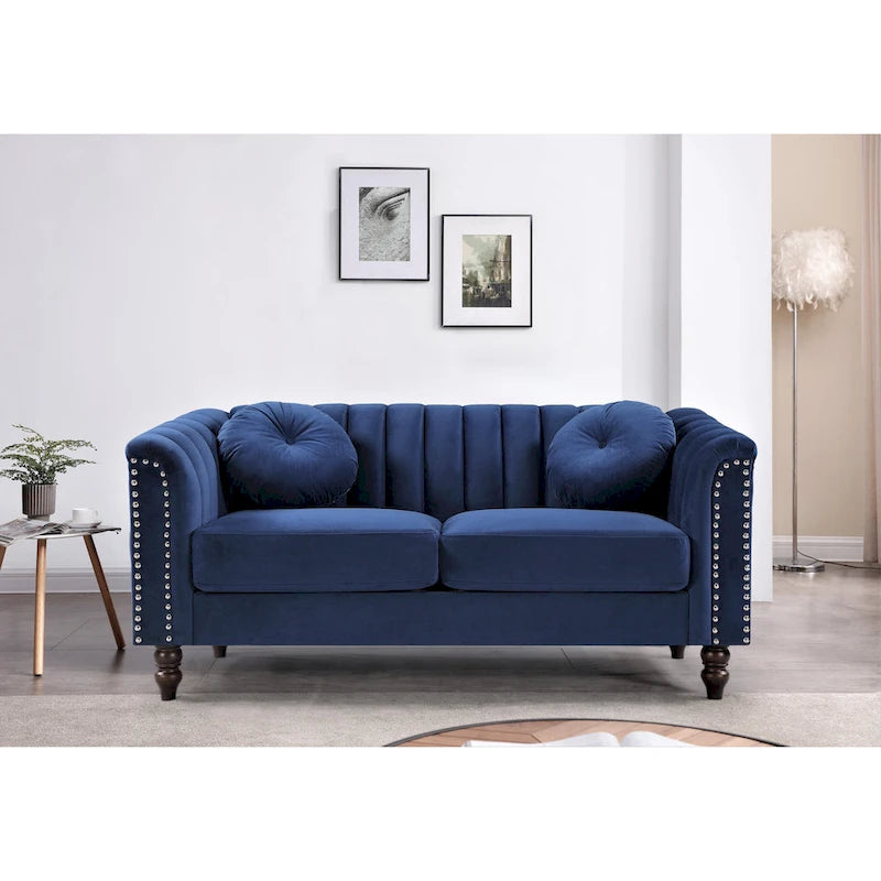 Hills Tufted Back Nailhead 2PCS Living Room set