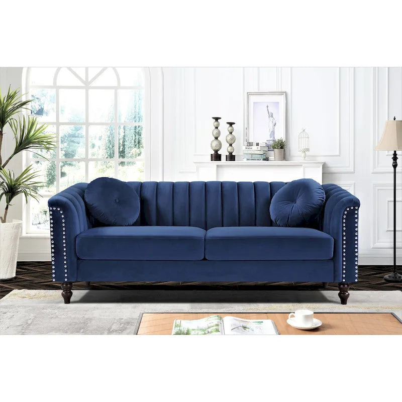 Hills Tufted Back Nailhead 2PCS Living Room set