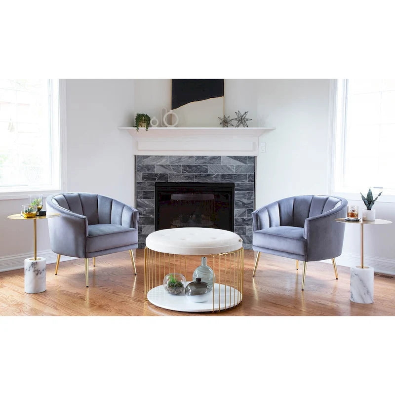 Silver Orchid Randolf Velvet Accent Chair